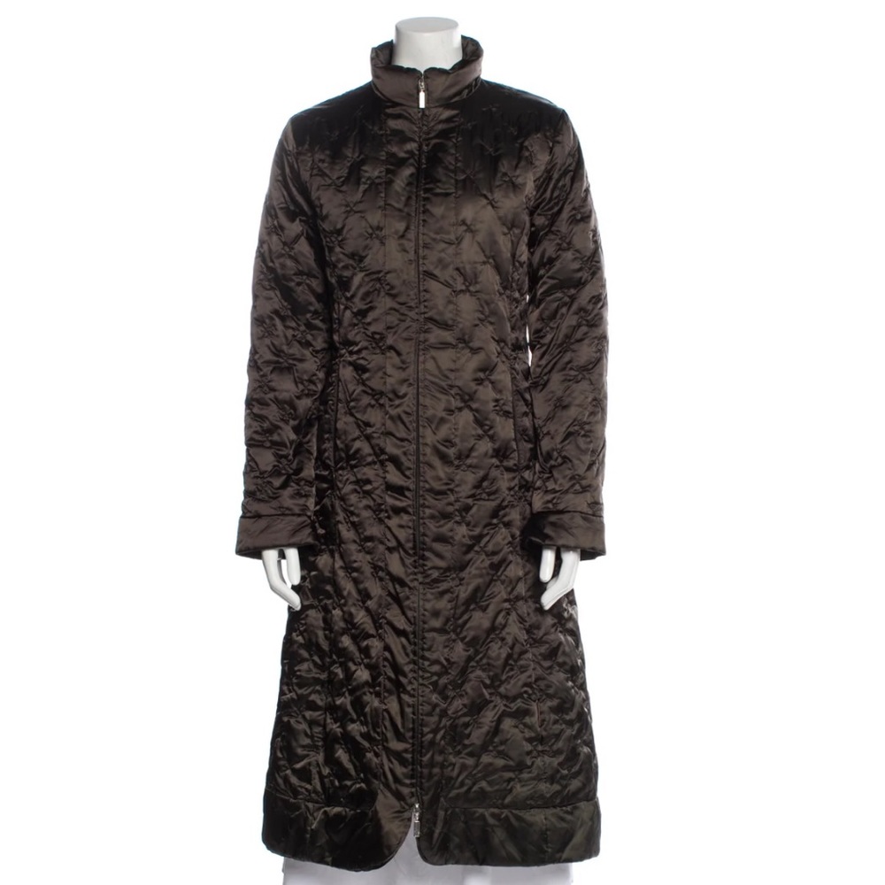 Brown vintage moncler long puffer coat